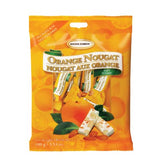 Golden Bonbon Italian Soft Orange Almond Nougat Candy, Individually Packed Chewy, Gluten Free Nougat, Full of Almonds, Halal Candy 3.53 Ounces (Almond