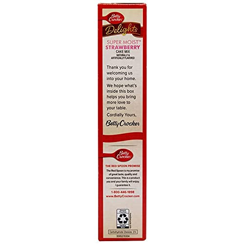 Betty Crocker Super Moist Strawberry Cake Mix 15.25 oz (Pack of 12)