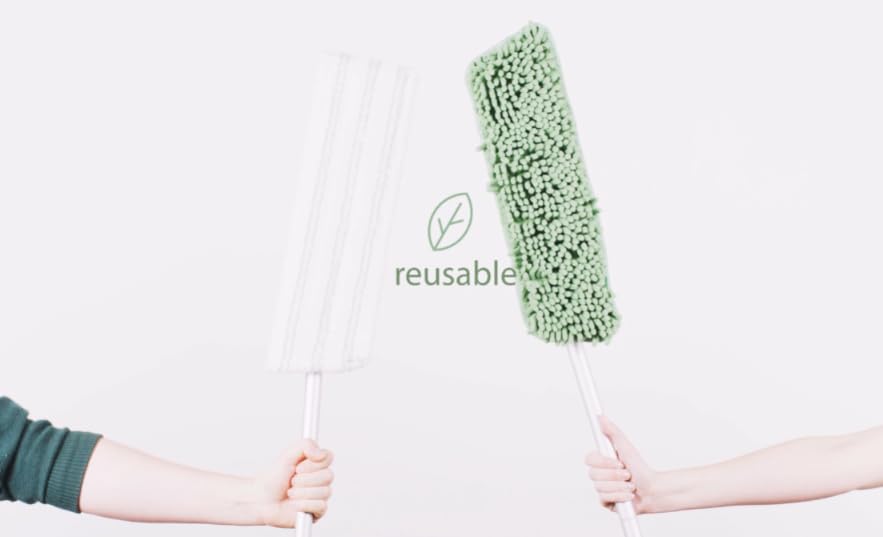 Fern MK27123 Microfiber Mop Refill Pad - Machine Washable with Scrub Strips for Fern 48? Mop Kits- 2 Pack