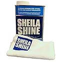 Sheila Shine 1 Quart Stainless Steel Cleaner and Polish w/Microfiber Cloth - Cleans, Polishes & Protects Kitchen Appliances, Refrigerators, Sinks