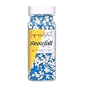 Snowfall Natural Winter Snowflake Sprinkles by Supernatural, Blue & White, No Artificial Dyes, Soy Free, Gluten Free, Vegan, 3oz