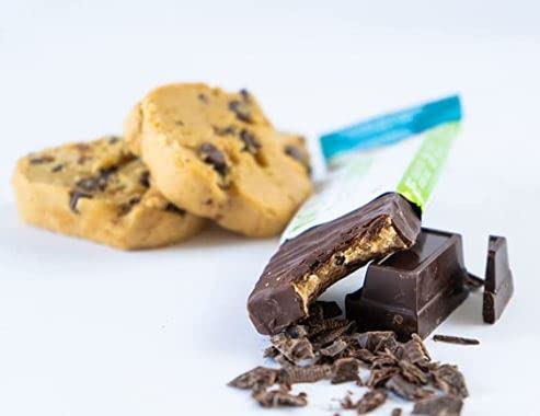 No Sugar Keto Bar Snack - Low Carb No Sugar Keto Snack Food with Keto Friendly Macros (24 x 1.41oz Bars, Chocolate Chip Cookie Dough)