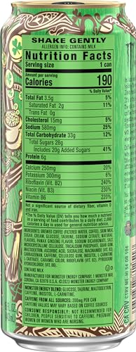 Java Monster Irish Crème, Coffee + Energy Drink, 15 Ounce