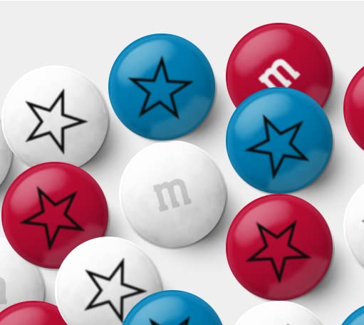 M&M’S USA Red, White, and Blue Milk Chocolate Candy, 2 lbs Bulk Resealable Bag, Great for 4th of July, Memorial Day, and Patriotic Celebrations
