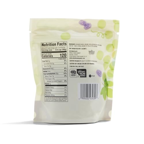 365 by Whole Foods Market, Organic Thompson Raisins, 8 Ounce