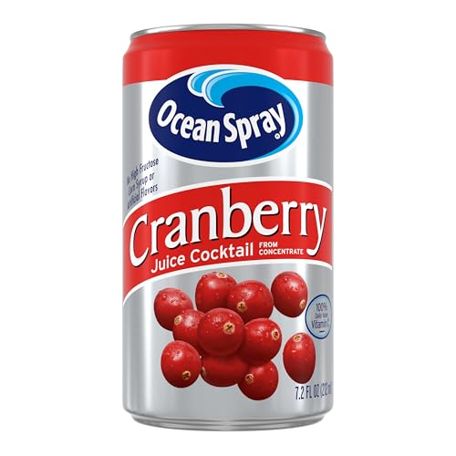 Ocean Spray Cranberry Juice Cocktail, 7.2 oz Cans (Pack of 24)