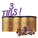 Katydids Candy (3 tins) : Kathryn Biech Original Milk Chocolate Caramel Pecan Clusters. The Turtles in the Famous Gold Tin, 8 Ounce (Pack of 3)