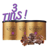 Katydids Candy (3 tins) : Kathryn Biech Original Milk Chocolate Caramel Pecan Clusters. The Turtles in the Famous Gold Tin, 8 Ounce (Pack of 3)