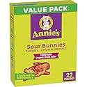 Annie's Sour Bunnies Fruit Flavored Snacks, Cherry, Lemon & Orange Flavors, Made With Organic Fruit Juice, Value Pack, 15.4 oz