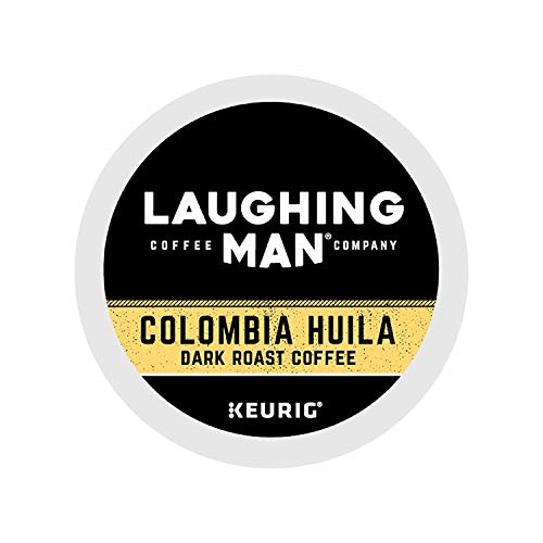 Laughing Man Colombia Huila Coffee Single-Serve K-Cups for Keurig Brewers, 16 Count