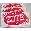 Zote Laundry Soap Bar - Stain Remover - Catfish Bait - Pink 3 Bars-7 Oz (200g) Each