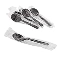 Individuanlly Wrapped Heavy Weight Plastic Fork (Black, 100) (SPOON, 1000, BLACK)