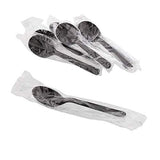 Individuanlly Wrapped Heavy Weight Plastic Fork (Black, 100) (SPOON, 1000, BLACK)