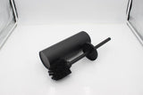 Stainless Steel Toilet Brush with Holder Set with Extra Long Handle Durable Bristles Toilet Bowl Brush and Covered Holder for Bathroom Storage (Black