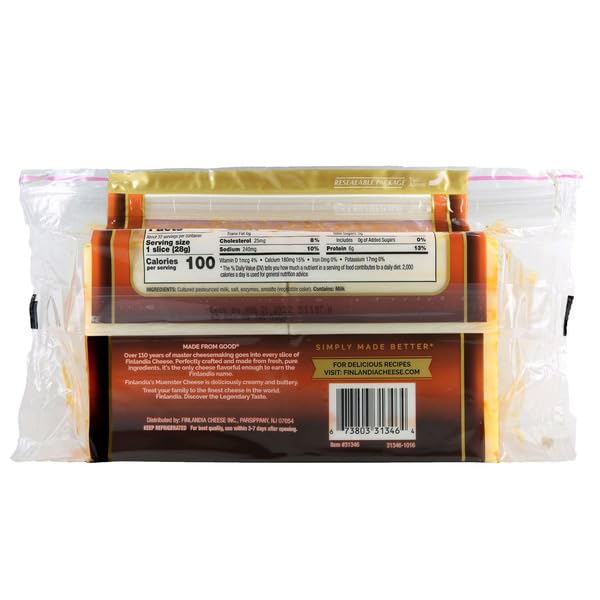 Finlandia Muenster Cheese Deli Slices, 2 lbs