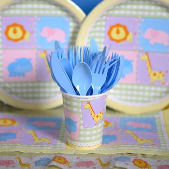 Light Blue Plastic Utensils, 48-ct. Bags