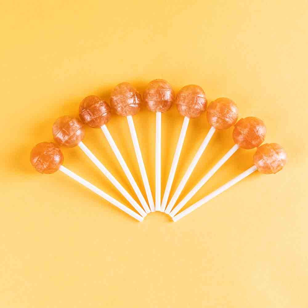 Dum Dums Butterscotch Lollipops - Bulk Candy Box with Lollipops Individually Wrapped, Single Flavor Gourmet Suckers - 50 Count