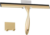 TopCharm Shower Squeegee for Doors & Windows, All-Purpose, Stainless Steel, 14 Inch, Golden