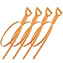 shuielai Drain Snake Clog Remover 4 Pack 20 Inch, Flexible Hair Drain Cleaner, Non-Slip Grip for Sink Shower Tub Toilet Kitchen Bathroom Clog Remover