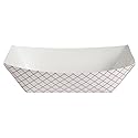 ICE N COLD Medium Paper Food Boat (5lb, 250ct) Disposable Red & White Checkered Paper Food Trays Dimensions 9.5" x 7.5" x 1.25" | Made in USA
