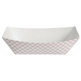 ICE N COLD Medium Paper Food Boat (5lb, 250ct) Disposable Red & White Checkered Paper Food Trays Dimensions 9.5" x 7.5" x 1.25" | Made in USA