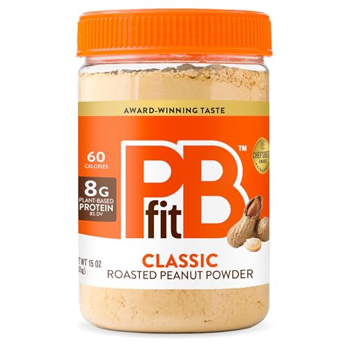 PBfit 15 Ounce Classic Peanut Butter Powder, Powdered Peanut Butter Spread From Real Roasted Peanuts, 8g of Protein 8% DV, Gluten-Free, 60 calories