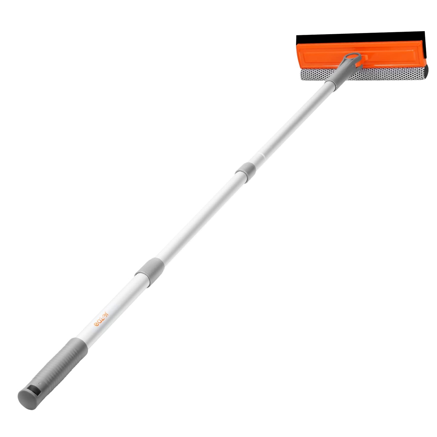 Eazer 46'' Professional Window Cleaner Tool, 2-in-1 Rotatable Squeegee for Window Cleaning Kit, Window Washing Equipment Kit with Threaded Extension