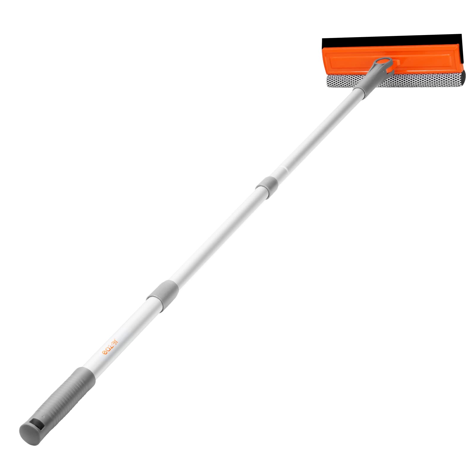 Eazer 46'' Professional Window Cleaner Tool, 2-in-1 Rotatable Squeegee for Window Cleaning Kit, Window Washing Equipment Kit with Threaded Extension