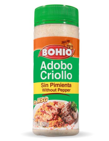 BOHIO Seasoning without Pepper (Adobo Criollo sin Pimienta) Excellent for Chicken, Fish, Beef, Pork - 16.5 oz