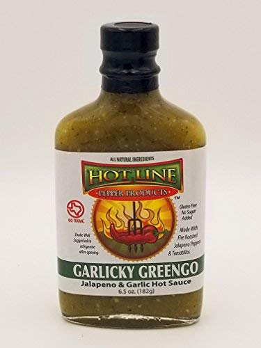 HOT LINE PEPPER PRODUCTS Gourmet Hot Sauces (Garlicky Greengo, 4 pack)