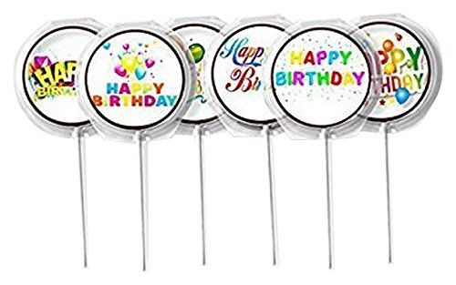 Happy Birthday Chocolate Edible Photos Favor Mix Lollipop's 1 Dozen Dozen Lollipop's Chocolate Photo, party favors , happy birthday, birthday
