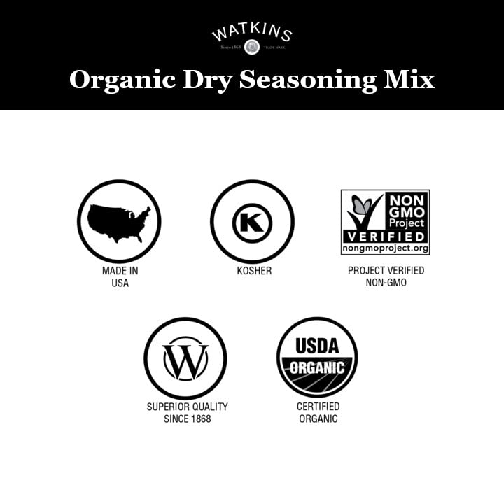 Watkins Organic Taco Seasoning, 7.7 oz, 1-Pack