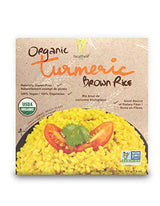 Healthee Organic Brown Rice, Gluten Free, Fully Cooked and Ready-to-Eat, USDA Certified Organic, GMO-Free, Microwaveable (Turmeric, Pack of 12)