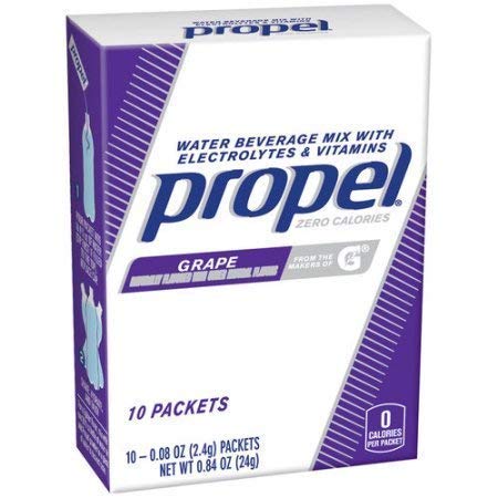 Propel Grape Water Beverage Mix with Electrolytes & Vitamins, 0.08 oz, 10 count (3 Pack)