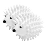 2pcs Hedgehog Dryer Balls Reusable Dryer Porcupine Ball for Dryer Machine Anti Static Soft Laundry Washing Balls (White)