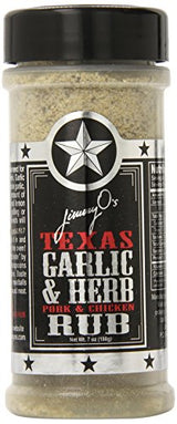 Jimmy O's Texas Rub, Garlic and Herb, 7 Ounce