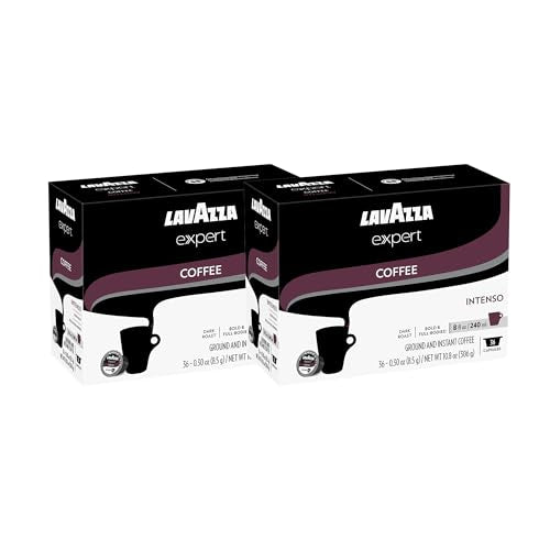 Lavazza Expert Intenso Coffee Capsules, Dark Roast, Arabica and Robusta Blend, Compatible with Lavazza Classy Plus Machine (72 Capsules)