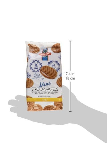 Daelmans Stroopwafel Minis, Honey, 7.04 oz Bag
