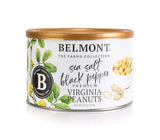 Belmont Peanuts Gourmet Sea Salt and Black Pepper Flavored Virginia Peanuts, 25 oz (1 Pack) - Only 4 Simple Ingredients, No Preservatives, 7g Protein