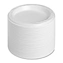 HomeyGear Disposable White 7 Inch Plastic Appetizer Plates For Everyday Use 200 Ct