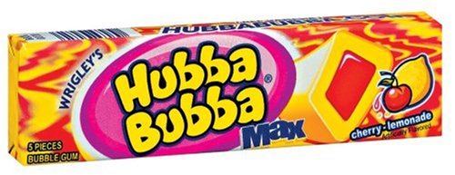 Hubba Bubba Max Bubble Gum, Cherry Lemonade, 5-Stick Packs (Pack of 36)