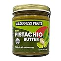 Wilderness Poets, Pistachio Butter - Organic, Raw, 100% Pistachio - Glass Jar (8 Ounce) - Perfect for Dubai Chocolate Bar Desserts with Kataifi or