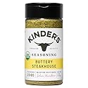 Kinder's Organic Buttery Steakhouse Seasoning, 6 Oz, Garlic, Butter and Pepper Blend, USDA Certified Organic, MSG Free, Great on Beef, Chicken