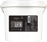 Organic Whole Sesame Tahini Paste - Bulk 6.6lb Bucket - Unhulled & Stone-Ground - Silky Smooth Texture in Hummus, Dips, Dressings - Unsalted