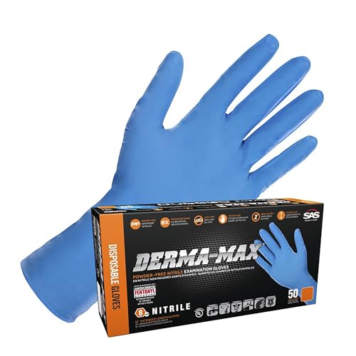 SAS Safety 6609-40 Derma-Max Exam P.f. Nitrile-x Large