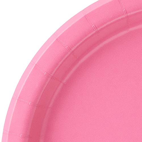 Creative Converting Touch of Color Paper Dinner Plates, 9", Candy Pink, 24 Count