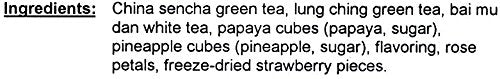 Mahamosa Passionfruit Green-White Tea 2 oz (with pineapple,papaya,strawberry), Flavored Loose Leaf (Looseleaf) Green Tea and White Tea Blend