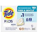 Tide PODS Liquid Laundry Detergent Pacs Free & Gentle 152-count, LARGE, White