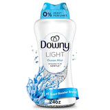Downy Light Laundry Scent Booster Beads, Ocean Mist Scent, 24 OZ, In-Wash Fabric Beads Designed To Be Gentle With A Light Boost Of Scent, No Heavy