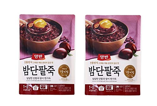 Dongwon Korean Porridge Pouch(420g): ?? ??? | ???? 2?, Sweet Red Bean, 2 Pouches